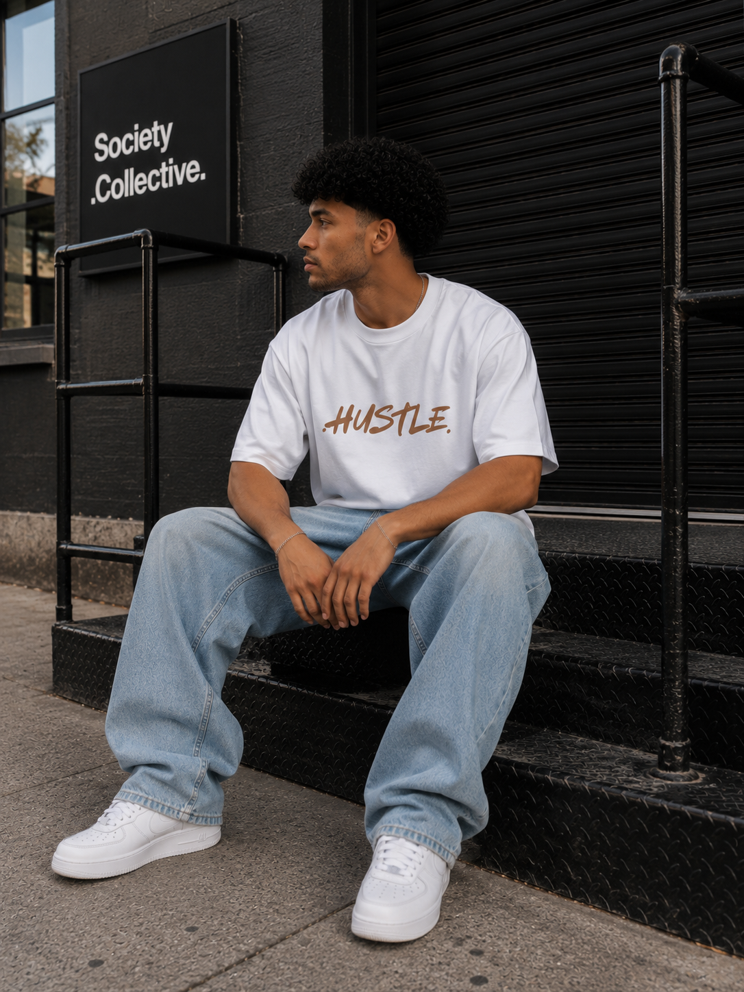 Hustle Tee — Oversized Men’s T‑Shirt