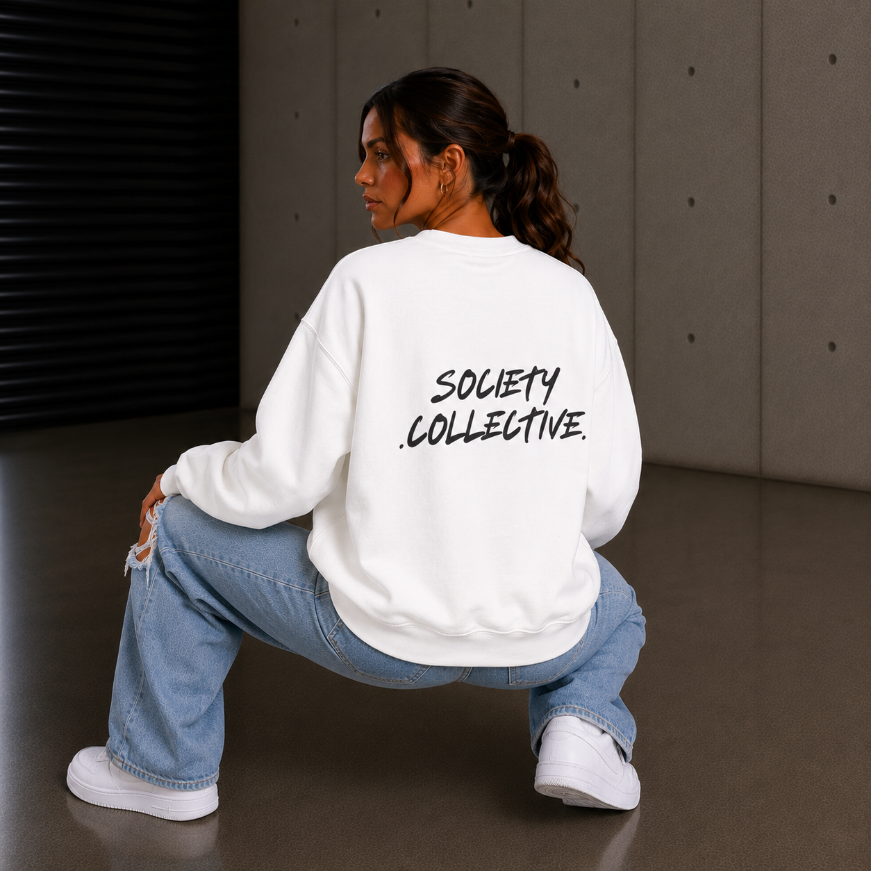 Exhausted. Crewneck